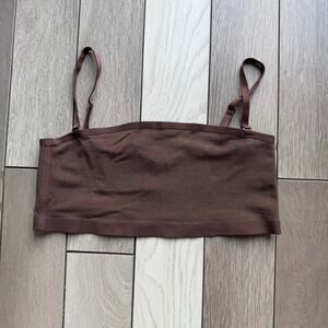 Skims cocoa brown sheer mesh